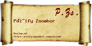 Pálfy Zsombor névjegykártya
