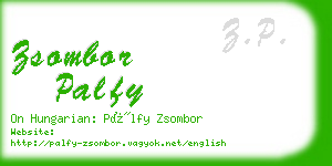 zsombor palfy business card